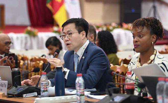 여한구 산업통상부 통상교섭본부장은 3월 27일(이하 현지시각) 카메룬 야운데에서 WTO 개혁 조정자로 선임되어 ‘WTO 개혁 그룹별 세션’을 주재했다. /산업통상부