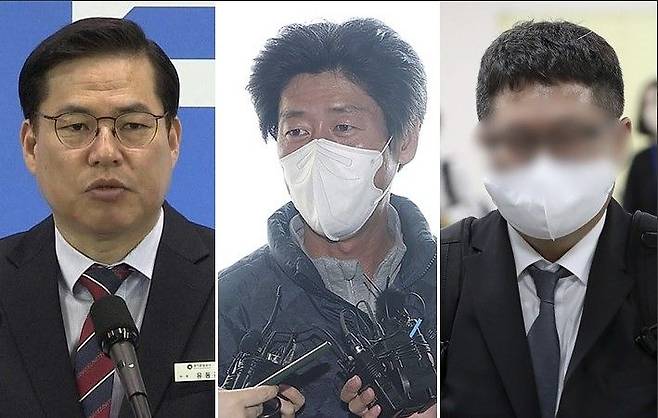 유동규 전 성남도시개발공사 기획본부장(맨 왼쪽부터), 남욱 변호사, 정영학 회계사. 연합뉴스