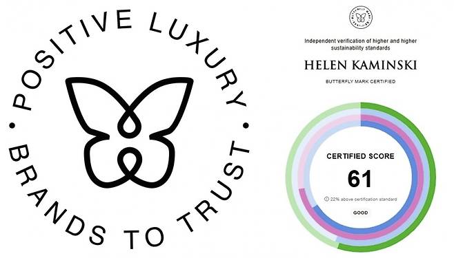 헬렌카민스키가 획득한 '버터플라이(butterfly) 마크'