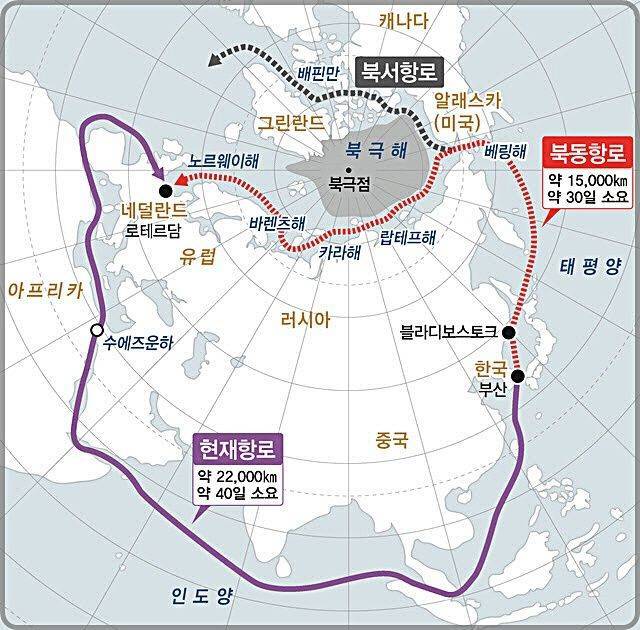 북극항로. /코레일 제공