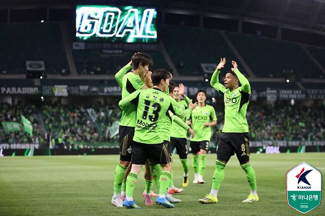 전북 선수들 사진제공=프로축구연맹