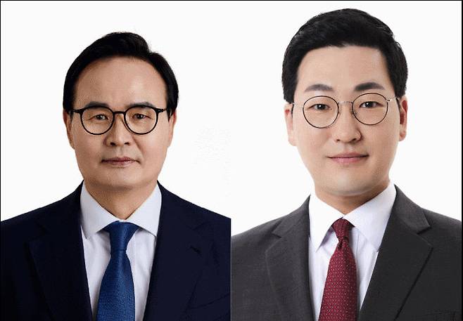더불어민주당 맹정섭(사진 왼쪽) 후보와 국민의힘 이동석 후보.(사진=충청북도선거관리위원회 제공)