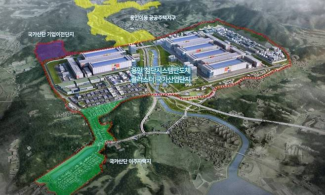 삼성전자의 용인 첨단시스템반도체 국가산단 조감도. 용인시 제공