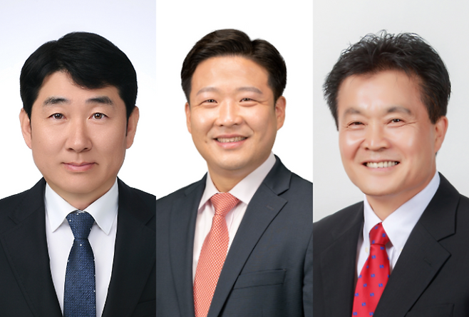 ▲ 왼쪽부터 더불어민주당 김창수 예비후보(전 구미갑지역위원회 청년위원장), 국민의힘 김원섭 의원(윤리특별위원회 간사) 가번, 김영태 의원(전반기 의회운영위원장) 나번