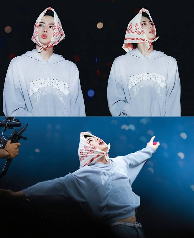 "최애는 JIN과 알제이!" 방탄소년단 진 향한 美 아나운서 샤라웃..엘파소 홀린 환상 라이브 '세이렌 JIN'
