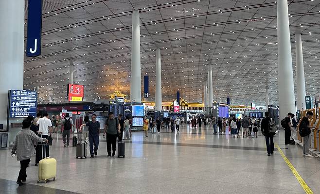 중국 베이징 서우두공항. /베이징=이은영 특파원