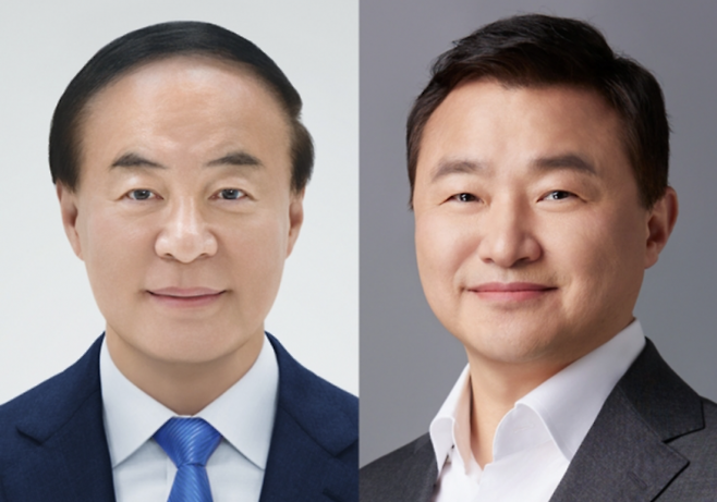전영현 삼성전자 대표이사 부회장 겸 디바이스솔루션(DS) 부문장(왼쪽)과 노태문 대표이사 사장 겸 디바이스경험(DX) 부문장. 삼성전자