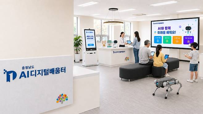 인공지능(AI) 디지털 배움터의 이해를 돕기 위해 생성형 AI로 제작한 이미지. 충남도 제공