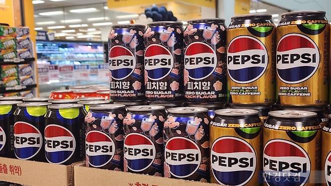 대형마트에 펩시 제로슈거 제품들이 진열되어 있다. 사진=오세성 기자