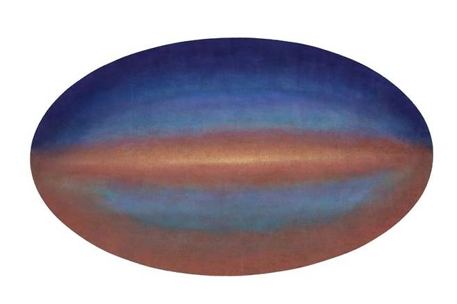 하늘의 토지, 2008, 부직포에 천연 안료, 178 × 300 cm, 영은미술관