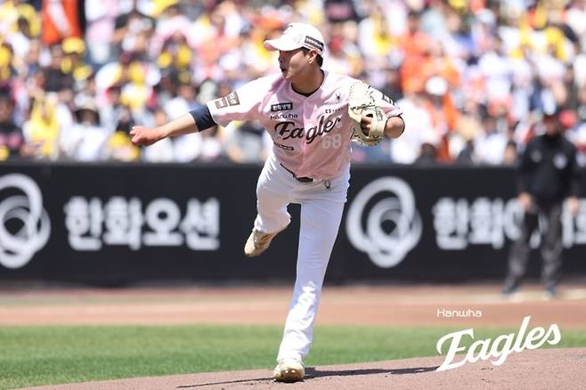 한화 박준영(2002년생)이 10일 대전 한화생명 볼파크에서 열린 2026 KBO리그 LG전에서 역투하고 있다. 사진 | 한화 이글스
