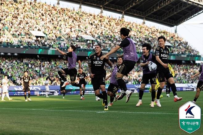 극적 골을 터뜨린 티아고./프로축구연맹 제공