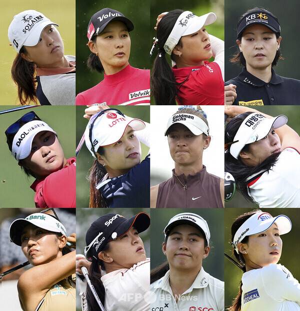 2026년 미국여자프로골프(LPGA) 투어 크로거 퀸시티 챔피언십에 출전한 고진영, 최운정, 윤이나, 전인지, 유해란, 최혜진, 넬리 코다, 이정은6, 리디아 고, 김세영, 지노 티띠꾼, 이동은 프로. 사진제공=ⓒAFPBBNews = News1 (사진을 무단으로 사용하지 마십시오.)