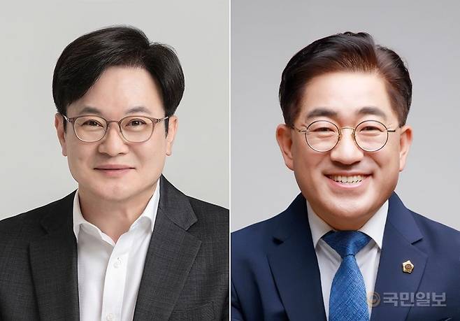 (왼쪽부터)김병수 국민의힘 김포시장 후보, 이기형 더불어민주당 김포시장 후보