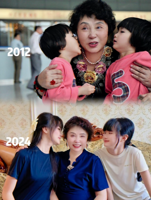 셩 하이린 씨는 자신의 숏폼 채널에 쌍둥이 딸과의 일상, 노년 건강 관리 방법 등 콘텐츠를 게시한다. 사진=도우인 갈무리