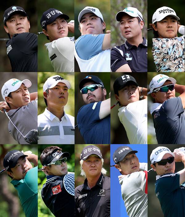 2026년 대한골프협회(KGA)가 주관하는 코오롱 제68회 한국오픈골프선수권대회에 출전하는 이정환, 옥태훈, 장유빈, 함정우, 김성현, 문도엽, 신상훈, 정찬민, 김민규, 김홍택, 유송규, 이태희, 허인회, 배상문, 최민철 프로. 사진제공=KPGA (사진을 무단으로 사용하지 마십시오.)