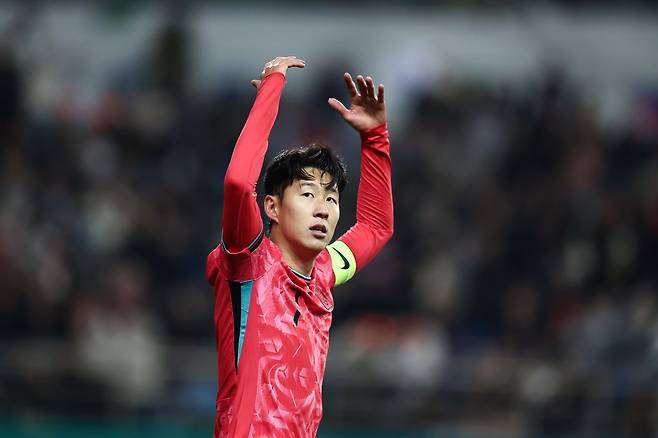 손흥민(사진), 김민재, 이강인 등 축구국가대표팀 핵심들은 이달 소속팀 경기를 마친 뒤 대표팀의 솔트레이크 사전 캠프에 합류할 계획이다. 사진제공│대한축구협회