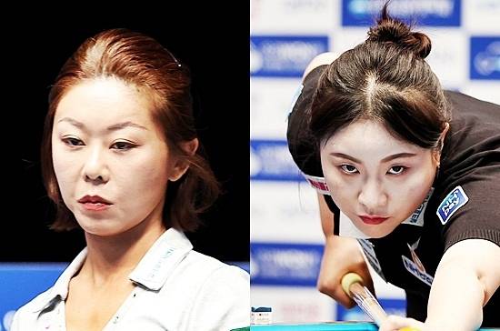 디펜딩챔피언 김가영(왼쪽)과 김민아가 22일 26/27시즌 개막전 우리금융캐피탈LPBA챔피언십 4강전서 각각 서한솔과 이화연을 꺾고 결승에 진출, 우승컵을 놓고 격돌한다. (사진=PBA)