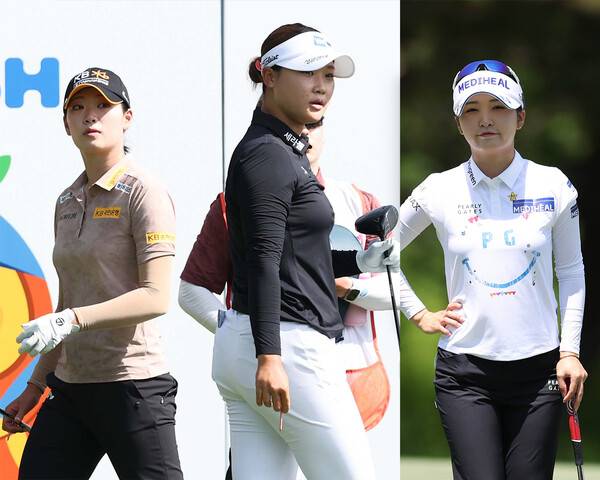 2026년 한국여자프로골프(KLPGA) 투어 제14회 E1채리티 오픈에 출전한 방신실, 김민솔 프로. 그리고 이예원 프로. 사진제공=KLPGA (사진을 무단으로 사용하지 마십시오.)