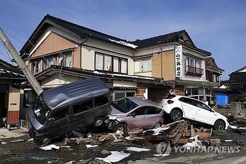 일본 노토반도 강진 피해(2024년 1월). EPA연합뉴스