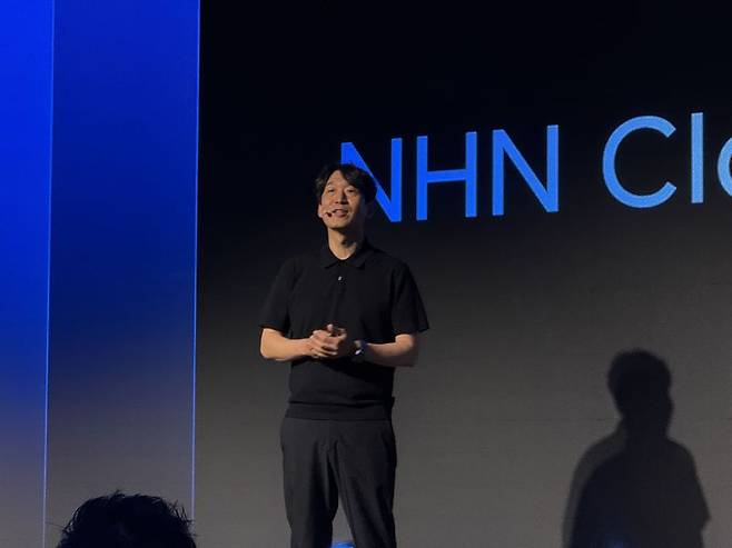 김동훈 NHN클라우드 대표가 26일 서울 중구 더플라자호텔 서울에서 열린 기자간담회에서 발언하고 있다. 사진=주원규 기자
