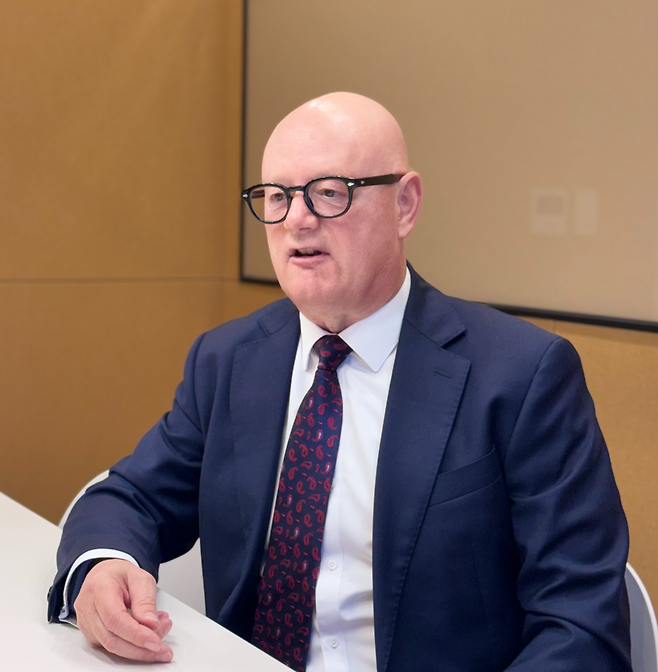 Jan Benggaard, chairman of the Danish Chamber of Commerce in Korea, speaks during an interview with The Korea Herald in Seoul on May 21. (No Kyung-min/The Korea Herald)