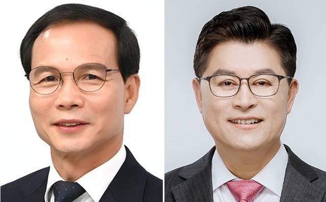 민주당 조병옥(왼쪽), 국민의힘 임택수 음성군수 후보.