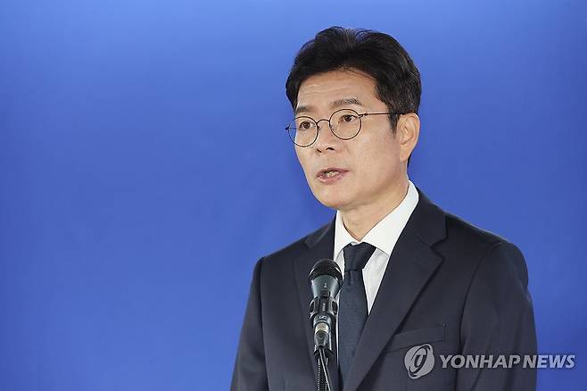 정원오 후보 기자간담회 (서울=연합뉴스) 임화영 기자 = 더불어민주당 정원오 서울시장 후보가 28일 서울 중구 자신의 선거사무실에서 기자간담회를 하고 있다. 2026.5.28 hwayoung7@yna.co.kr