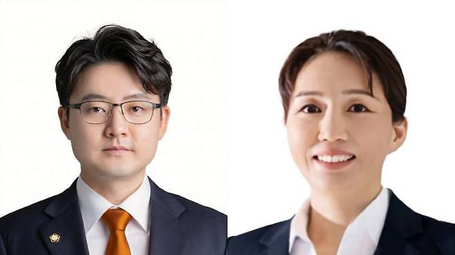 개혁신당 하헌휘 시장 후보와 김순주 4선거구 시의원 후보.