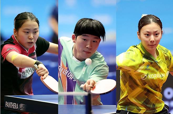 탁구 국가대표팀에 선발된 이다은, 박규현, 박가현. (왼쪽부터) (대한탁구협회 제공)