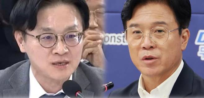 김영훈 고용노동부 장관(오른쪽), 김정관 산업통상자원부 장관.