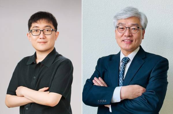 이상섭 박사과정생(왼쪽) 유영춘 지도교수. /건양대 제공