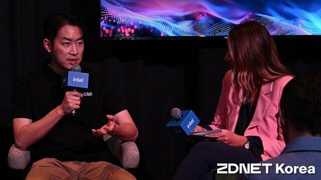 위징치엔 GMI클라우드 부사장(왼쪽). (사진=지디넷코리아)