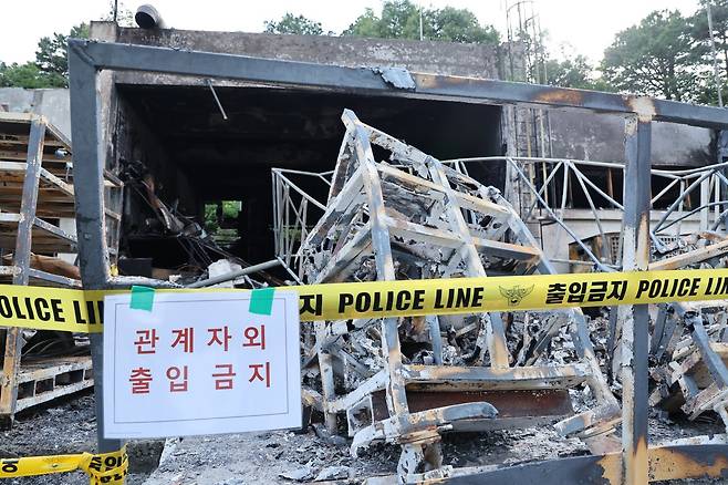 1일 폭발 사고가 발생한 대전 유성구 한화에어로스페이스 대전사업장이 통제되고 있다. 2026.6.1 뉴스1