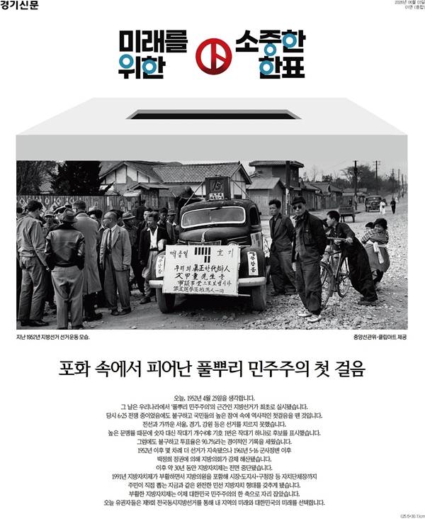▲ 6월3일 경기신문 1면