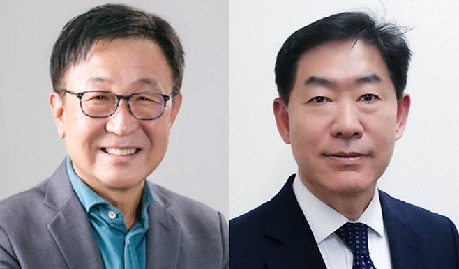 민형배 전남광주통합특별시장 당선인의 인수위원회(전남광주대전환준비위원회)가 오는 7일 나주 혁신도시에서 개최되는 첫 회의를 시작으로 공식 출범한다. 위원회 위원장으로는 삼성전자 DS부문 사장을 지낸 정은승(왼쪽)씨가 선임됐다. 부위원장은 백승주 국립순천대 석좌교수가 맡았다. /민형배 준비위 제공