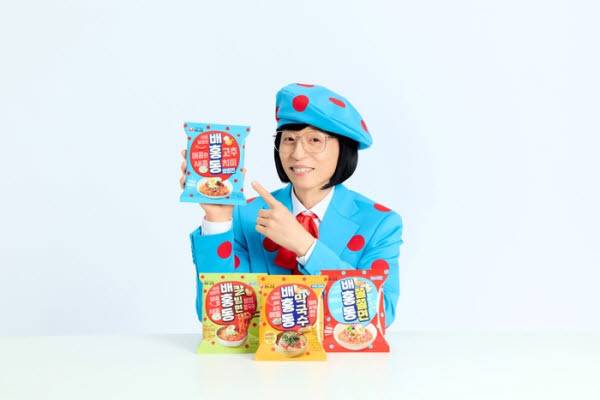농심 비빔면 브랜드 배홍동 모델 유재석