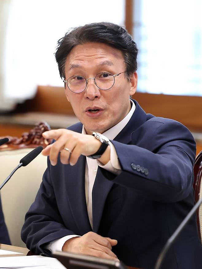 김민석 국무총리가 7일 서울 종로구 정부서울청사에서 열린 지방선거 관리 관련 대학생과의 간담회에서 모두발언을 하고 있다. 뉴스1
