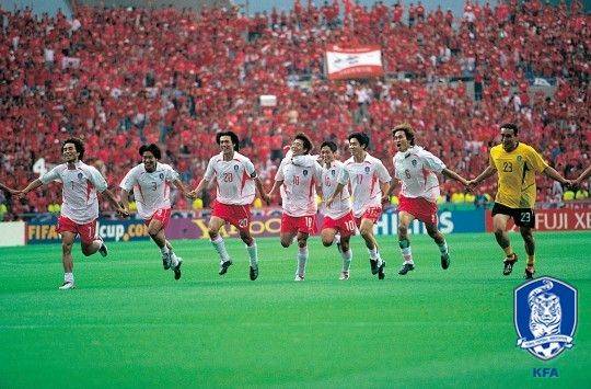 2002 한일월드컵서 4강 신화를 쓴 한국 축구. ⓒ KFA