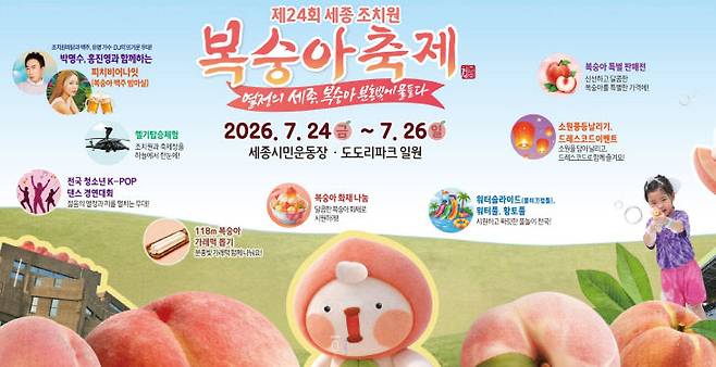 제24회 세종 조치원 복숭아축제 자료 사진. (사진=축제 홈페이지 갈무리)