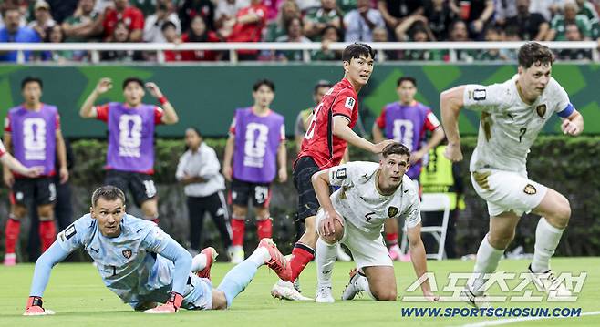12일(한국시각) 멕시코 과달라하라 사포판의 에스타디오 과달라하라에서 열린 2026 북중미월드컵 대한민국과 체코의 경기. 황인범이 동점골을 넣고 있다. 사포판(멕시코)=허상욱 기자wook@sportschosun.com/2026.06.12/