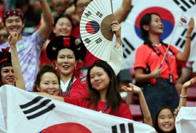 11일(현지시간) 멕시코 과달라하라 스타디움에 FIFA 2026 월드컵 A조 대한민국과 체코의 경기를 앞두고 한국 팬들이 자리하고 있는 모습이다. (사진=로이터/뉴스1)