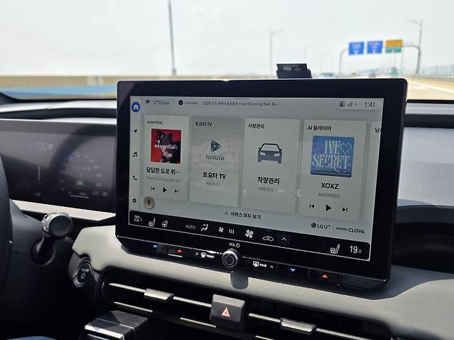 토요타의 ‘올 뉴 RAV4’가 제공하는 인포테인먼트 시스템. 권제인 기자