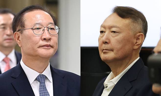 박성재 전 법무부 장관(왼쪽), 윤석열 전 대통령. 사진공동취재단 공동취재사진