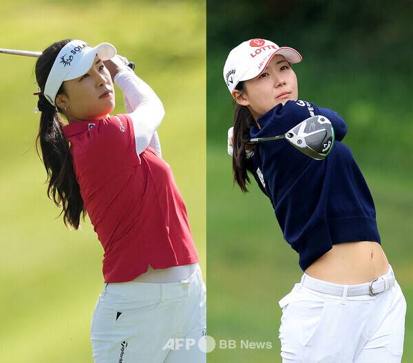 2026년 미국여자프로골프(LPGA) 투어 메이저 골프대회 KPMG 위민스 PGA챔피언십에 출전하는 윤이나, 황유민 프로. 사진제공=ⓒAFPBBNews = News1 (사진을 무단으로 사용하지 마십시오.)