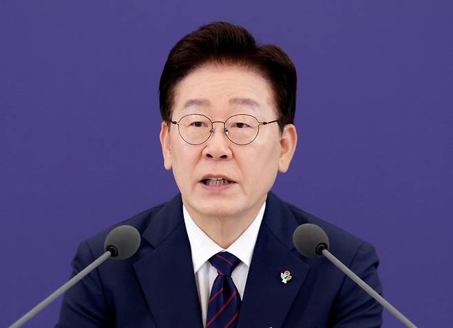 발언하는 이재명 대통령. 연합뉴스