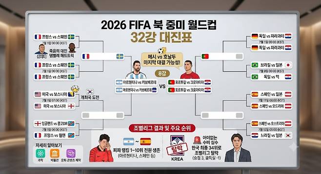 월드컵 32강 대진표