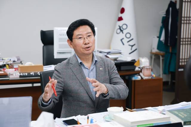 이상일 용인시장이 대한민국 1호 반도체클러스터 지정을 촉구했다. 사진=용인특례시 제공