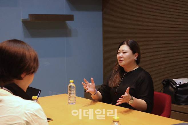 일본 뮤지컬 제작사 ‘넬케플래닝’의 노가미 쇼코 대표가 2일 서울 강남구 코엑스에서 열린 ‘2026 K뮤지컬 국제마켓’에서 이데일리와 인터뷰를 하고 있다. (사진=예술경영지원센터)
