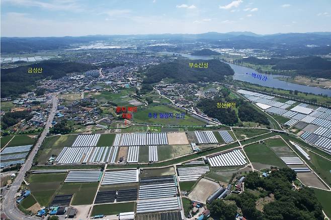 발굴조사 대상지 전경. 부여군 제공